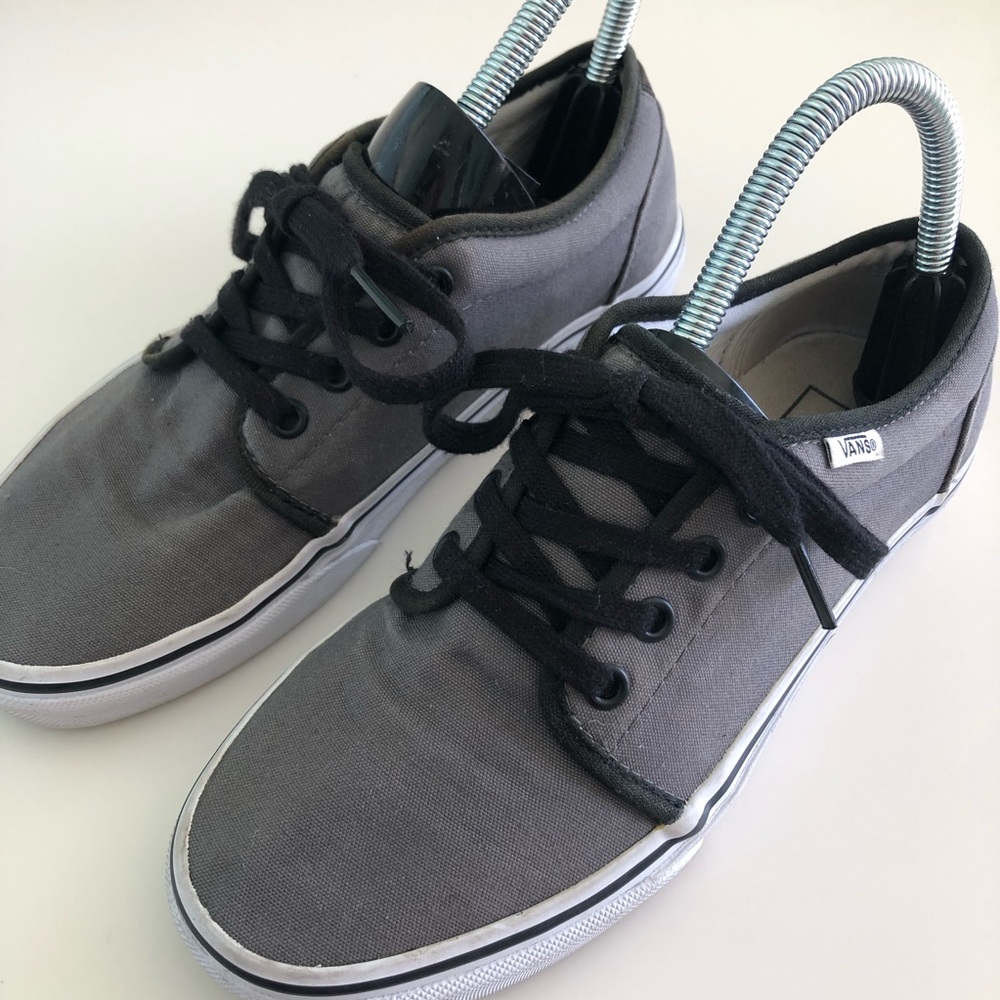 Vans Mens Shoes 5.5. Womens 7 Vulcanized Gray Low Canvas Sneakers Trainers